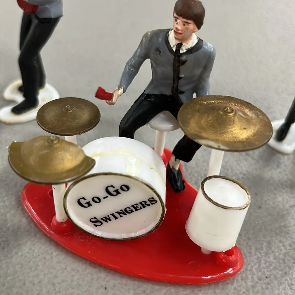 Vintage 60’s WILTON Go-Go BEATLES Swingers Plastic Cake Toppers